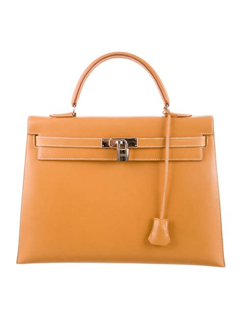 hermes kelly 35 sellier beige fjord france the real real|hermes kelly bag real life.